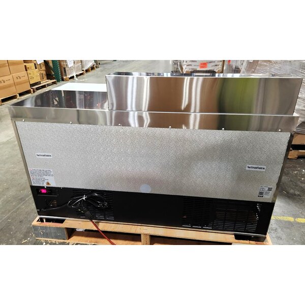 Scratch and Dent Avantco SS-PT-60-10-HC 60" 2 Door Stainless Steel Refrigerated Sandwich Prep Table with Workstation