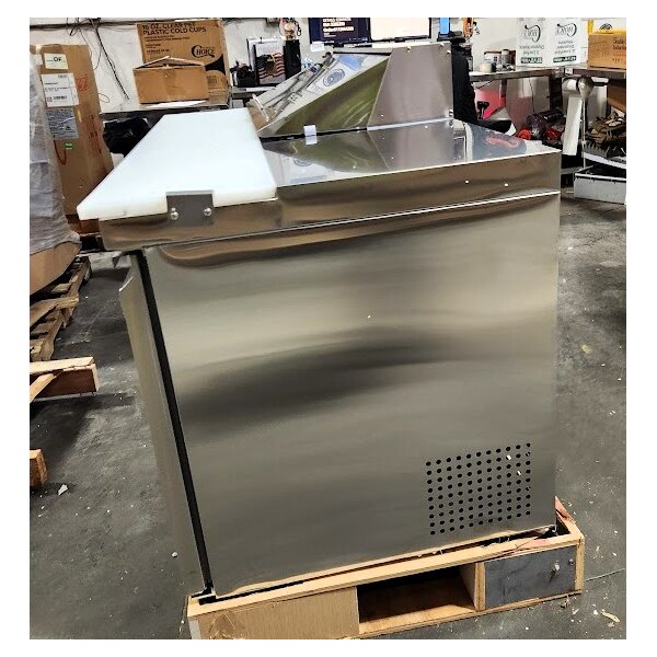 Scratch and Dent Avantco SS-PT-60-10-HC 60" 2 Door Stainless Steel Refrigerated Sandwich Prep Table with Workstation