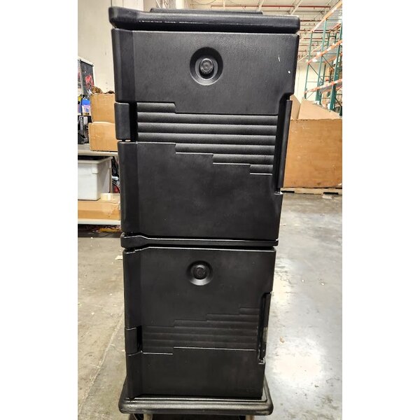 Scratch and Dent Cambro UPC800110 Ultra Camcart® Black Insulated Food Pan Carrier - Holds 12 Pans