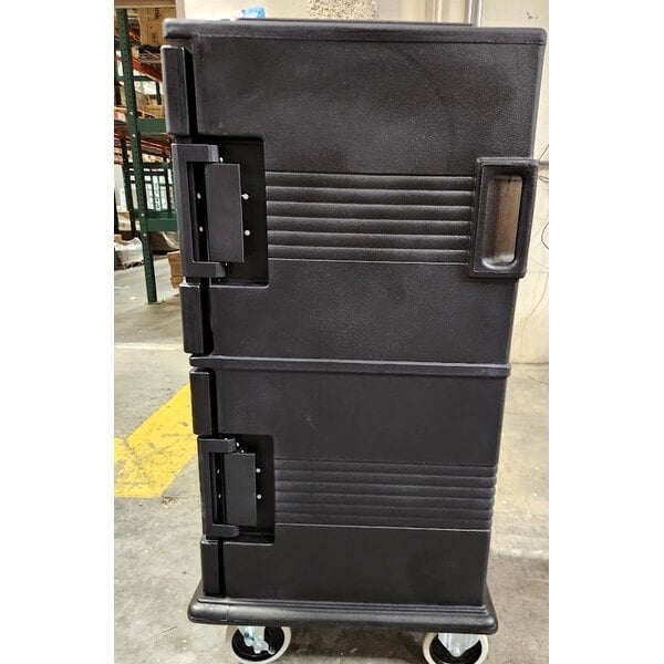 Scratch and Dent Cambro UPC800110 Ultra Camcart® Black Insulated Food Pan Carrier - Holds 12 Pans