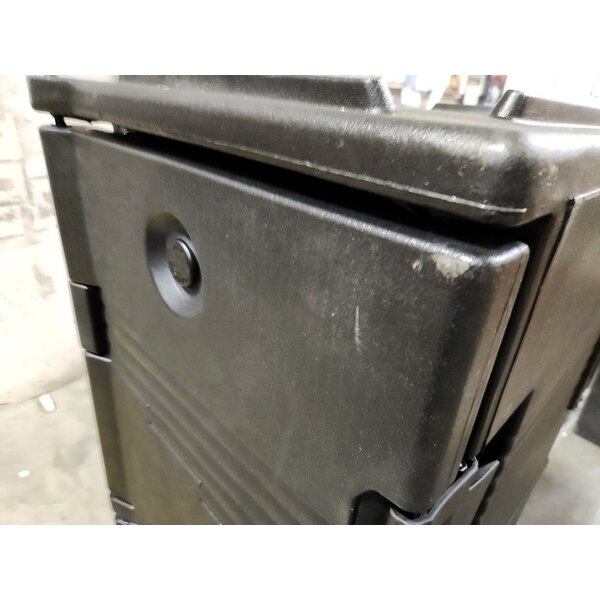 Scratch and Dent Cambro UPC800110 Ultra Camcart® Black Insulated Food Pan Carrier - Holds 12 Pans