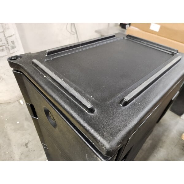 Scratch and Dent Cambro UPC800110 Ultra Camcart® Black Insulated Food Pan Carrier - Holds 12 Pans