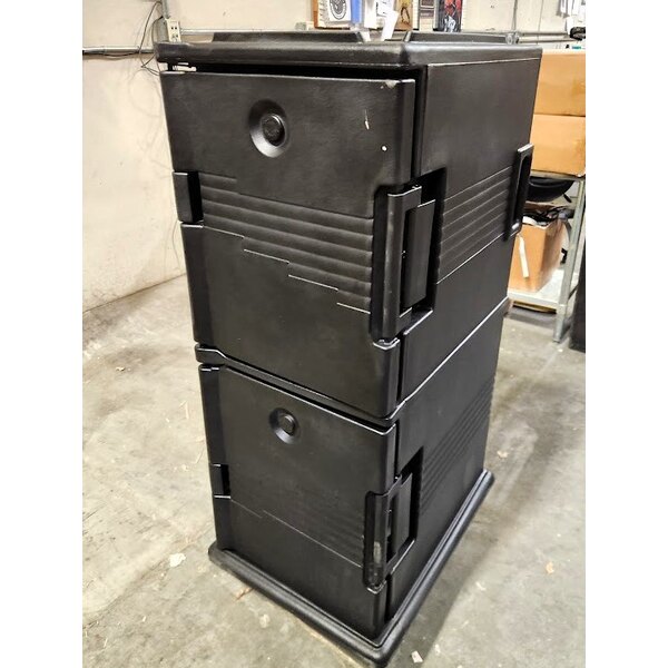 Scratch and Dent Cambro UPC800110 Ultra Camcart® Black Insulated Food Pan Carrier - Holds 12 Pans