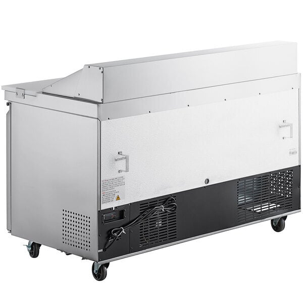 Scratch and Dent Avantco SS-PT-60-HC 60" 2 Door Stainless Steel Refrigerated Sandwich Prep Table