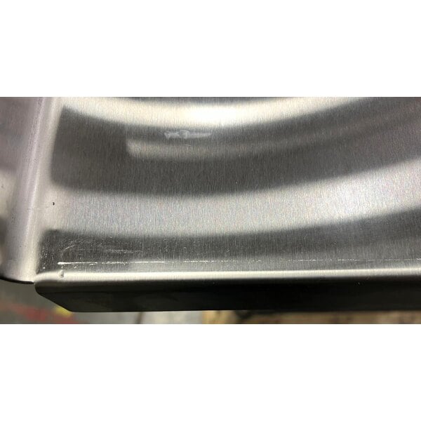 Scratch and Dent Eagle Group UT3672GTE 36" x 72" Open Base Stainless Steel Commercial Work Table with 1 1/2" Backsplash