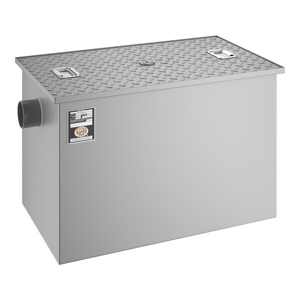Scratch and Dent Regency 70 lb. 35 GPM Grease Trap with 3" Non-Threaded Connections - PDI Certified