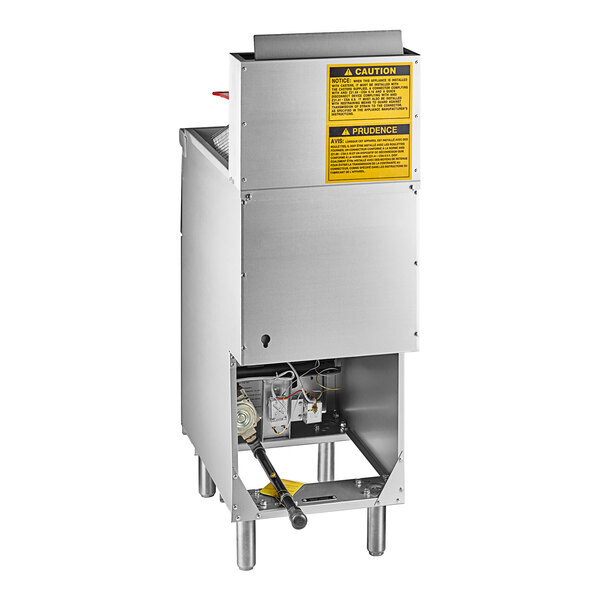 Scratch and Dent Avantco F4-ES-N 45-50 lb. Natural Gas Stainless Steel Floor Fryer - 85,000 BTU