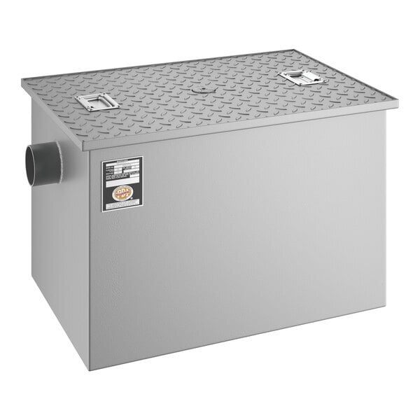 Scratch and Dent Regency 50 lb. 25 GPM Grease Trap with 3" Non-Threaded Connections - PDI Certified