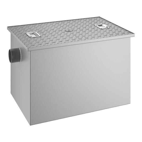 Scratch and Dent Regency 50 lb. 25 GPM Grease Trap with 3" Non-Threaded Connections - PDI Certified