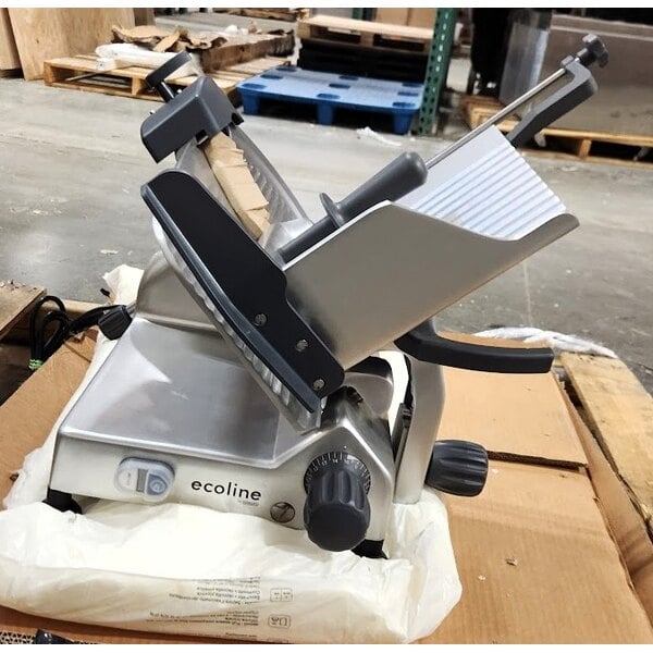 Scratch and Dent Ecoline by Hobart ECO12-1 12" Medium-Duty Manual Meat Slicer - 120V, 1/2 hp