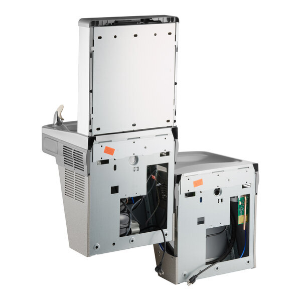 Scratch and Dent Zurn Elkay LZSTL8WSLK ezH20 8 GPH Light Gray Hands-Free Filtered Bottle Filling Station with Versatile Bi-Level Vandal-Resistant Drinking Fountain - Chilled