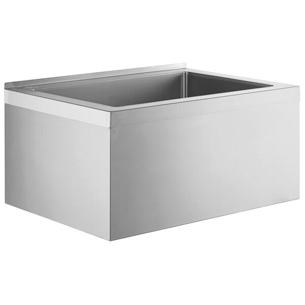Scratch and Dent Regency 33" 16-Gauge Stainless Steel One Compartment Floor Mop Sink - 28" x 20" x 12" Bowl