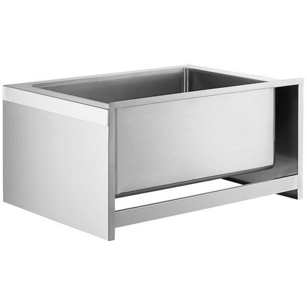 Scratch and Dent Regency 33" 16-Gauge Stainless Steel One Compartment Floor Mop Sink - 28" x 20" x 12" Bowl