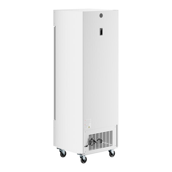 Scratch and Dent Avantco GDC-12F-HC 27" White Customizable Swing Glass Door Merchandiser Freezer with LED Lighting