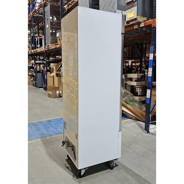 Scratch and Dent Avantco GDC-12F-HC 27" White Customizable Swing Glass Door Merchandiser Freezer with LED Lighting