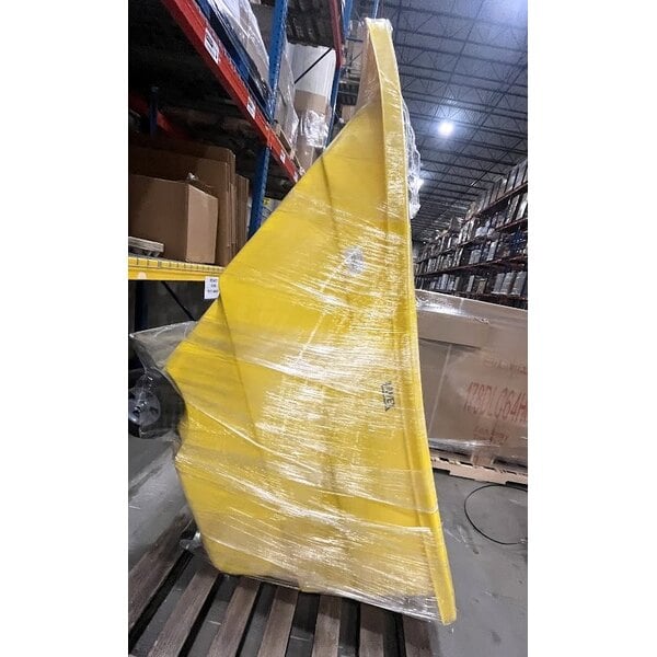 Scratch and Dent Lavex 1 Cubic Yard Yellow Light-Duty Tilt Truck / Trash Cart (850 lb. Capacity)