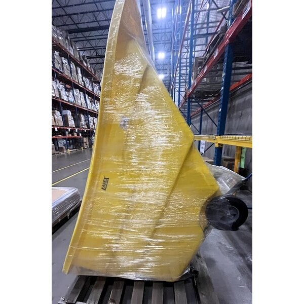 Scratch and Dent Lavex 1 Cubic Yard Yellow Light-Duty Tilt Truck / Trash Cart (850 lb. Capacity)