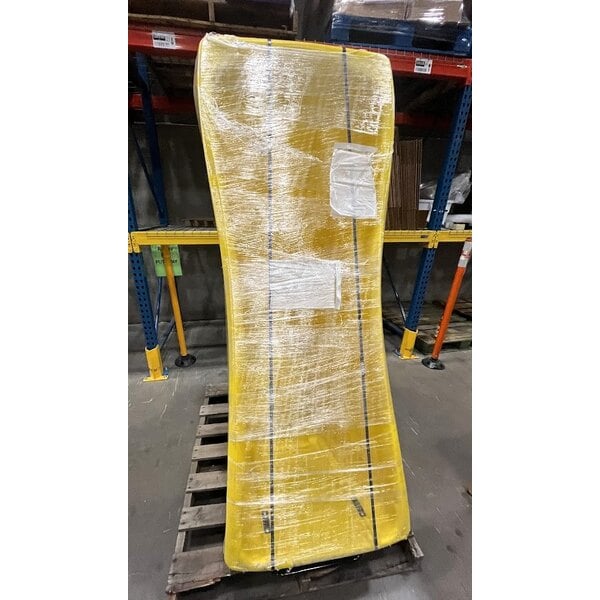 Scratch and Dent Lavex 1 Cubic Yard Yellow Light-Duty Tilt Truck / Trash Cart (850 lb. Capacity)