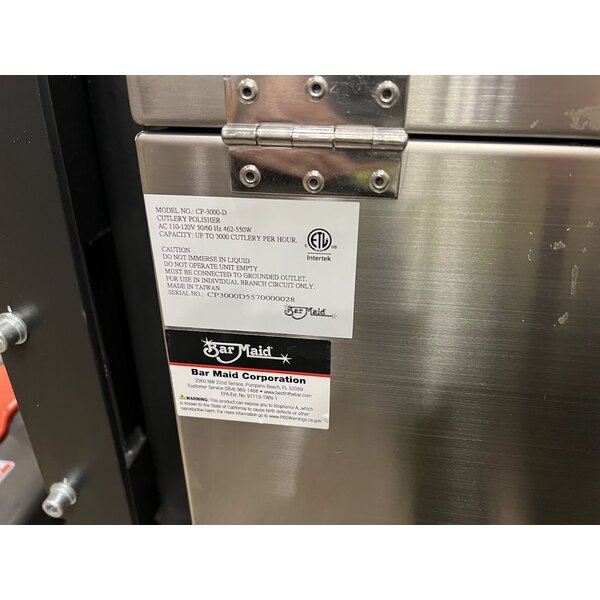 Scratch and Dent Bar Maid CP-3000 Cutlery Dryer / Polisher Machine - 110-120V, 462-550W