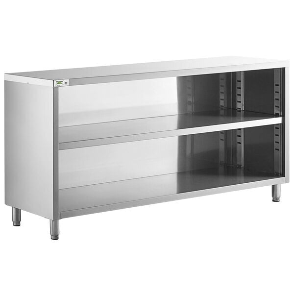 Scratch and Dent Regency 18" x 72" 18 Gauge Type 304 Stainless Steel Dish Cabinet with Adjustable Midshelf