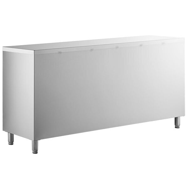 Scratch and Dent Regency 18" x 72" 18 Gauge Type 304 Stainless Steel Dish Cabinet with Adjustable Midshelf