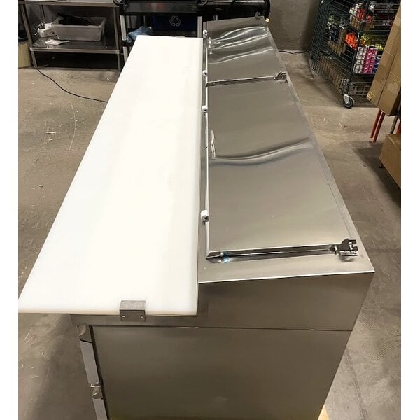 Scratch and Dent Avantco SSPPT-3H 94" 6 Drawer Refrigerated Pizza Prep Table