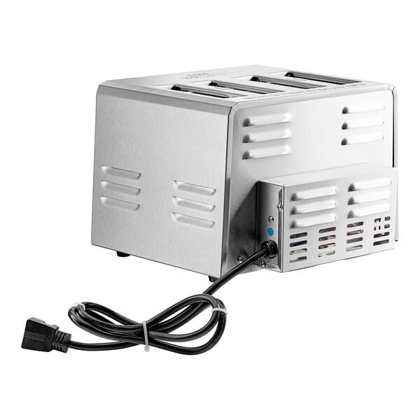 Scratch and Dent Avantco THD27208 Medium-Duty Bread/Bagel Switch 4-Slice Commercial Toaster with Wide 1 1/2" Slots - 208V