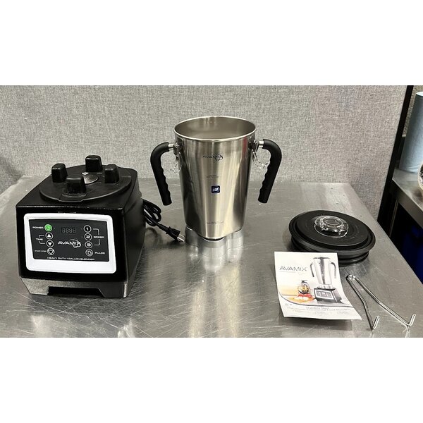 Scratch and Dent AvaMix BX1GRGT 3 3/4 hp 1 Gallon Stainless Steel Heavy Duty Commercial Food Blender with Timer - 120V
