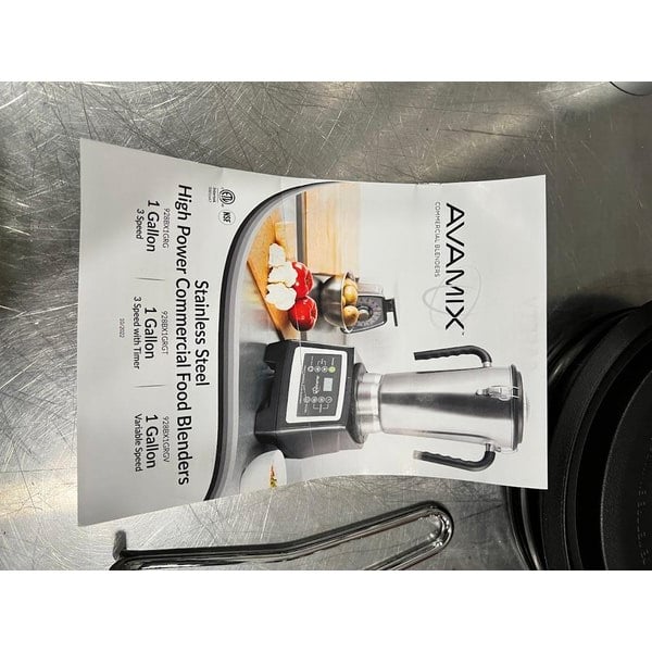Scratch and Dent AvaMix BX1GRGT 3 3/4 hp 1 Gallon Stainless Steel Heavy Duty Commercial Food Blender with Timer - 120V