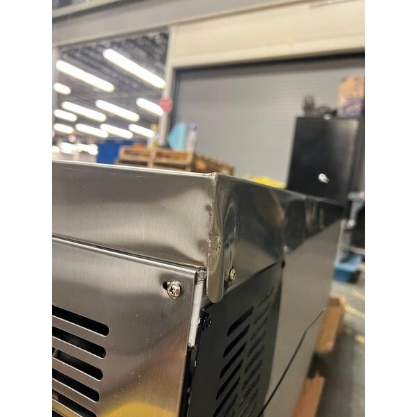 Scratch and Dent Cooking Performance Group 72GTRBNL 72" Gas Countertop Griddle with Thermostatic Controls and 72", 4 Drawer Refrigerated Chef Base - 180,000 BTU