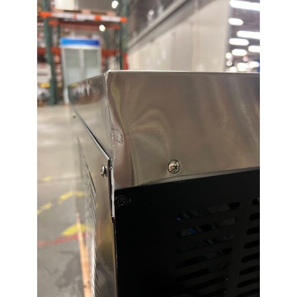 Scratch and Dent Cooking Performance Group 72GTRBNL 72" Gas Countertop Griddle with Thermostatic Controls and 72", 4 Drawer Refrigerated Chef Base - 180,000 BTU