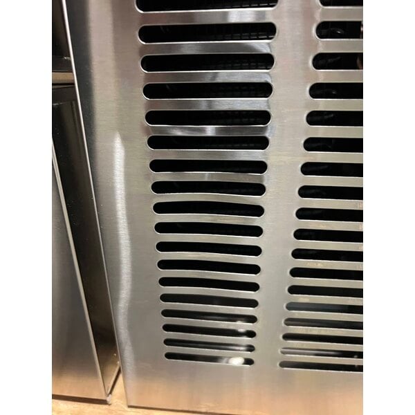 Scratch and Dent Cooking Performance Group 72GTRBNL 72" Gas Countertop Griddle with Thermostatic Controls and 72", 4 Drawer Refrigerated Chef Base - 180,000 BTU