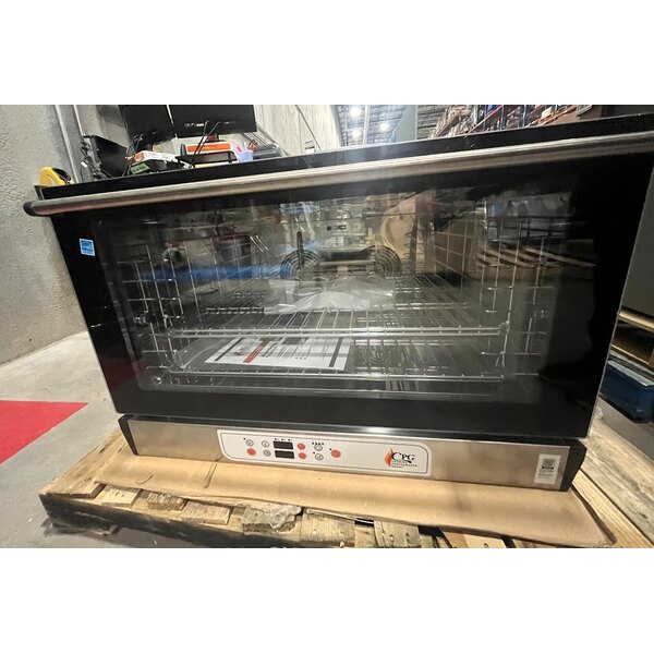 Scratch and Dent Cooking Performance Group COF-D4-M Electric Digital Countertop 4 Tray Full Size Convection Oven with Moisture Injection - 208-240V, 5600W