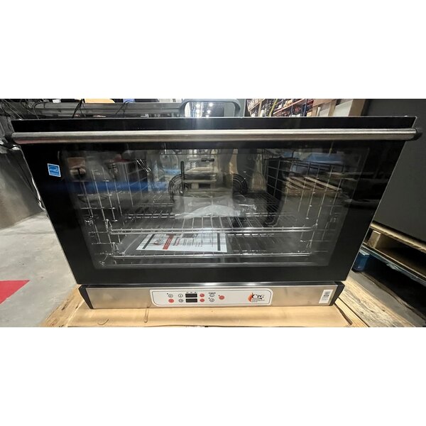 Scratch and Dent Cooking Performance Group COF-D4-M Electric Digital Countertop 4 Tray Full Size Convection Oven with Moisture Injection - 208-240V, 5600W
