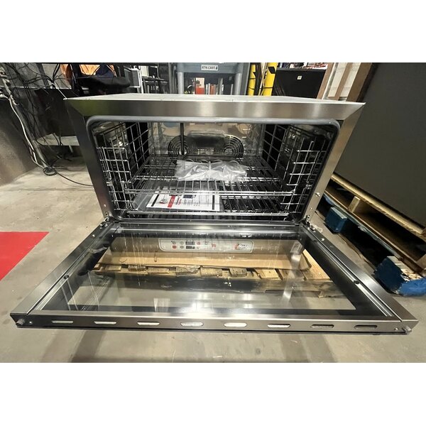 Scratch and Dent Cooking Performance Group COF-D4-M Electric Digital Countertop 4 Tray Full Size Convection Oven with Moisture Injection - 208-240V, 5600W
