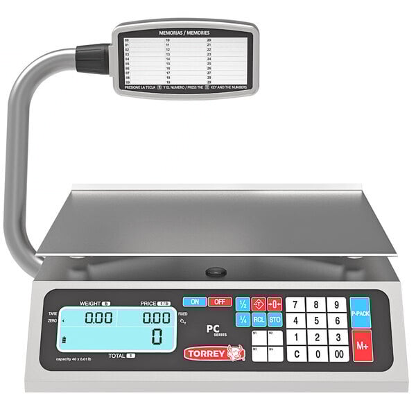 Scratch and Dent Tor Rey PC-80LT 80 lb. Digital Price Computing Scale with Tower, Legal for Trade