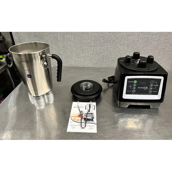 Scratch and Dent AvaMix BX1GRGT 3 3/4 hp 1 Gallon Stainless Steel Heavy Duty Commercial Food Blender with Timer - 120V