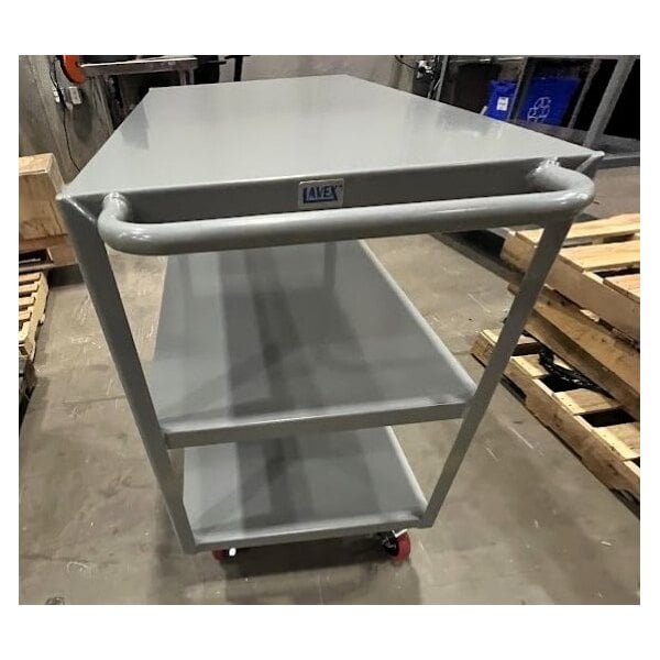 Scratch and Dent Lavex 48" x 24" x 35" Three Shelf Steel Utility Cart - Fully Welded