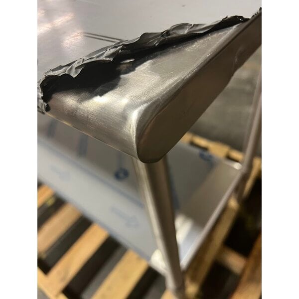 Scratch and Dent Eagle Group T2460SB 24" x 60" Stainless Steel Work Table with Stainless Steel Undershelf