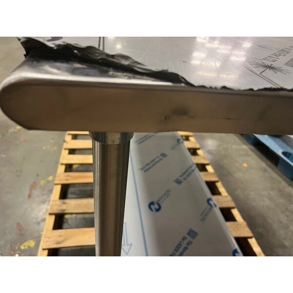 Scratch and Dent Eagle Group T2460SB 24" x 60" Stainless Steel Work Table with Stainless Steel Undershelf