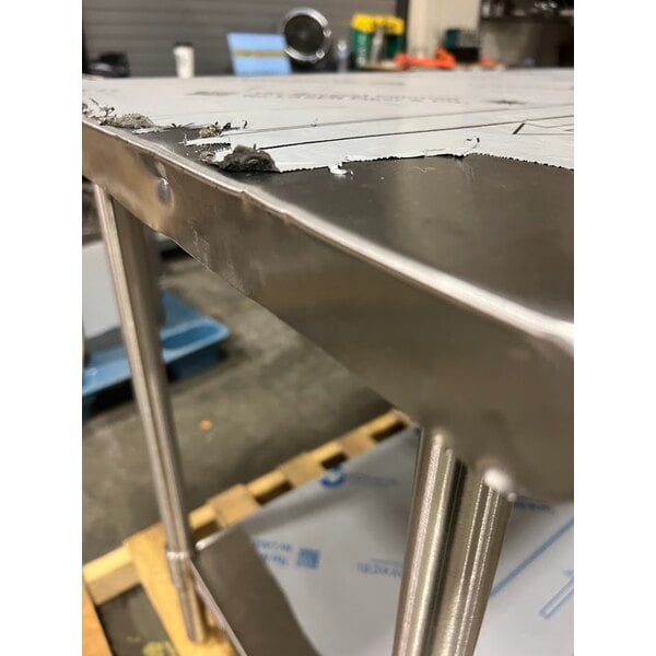 Scratch and Dent Eagle Group T2460SB 24" x 60" Stainless Steel Work Table with Stainless Steel Undershelf