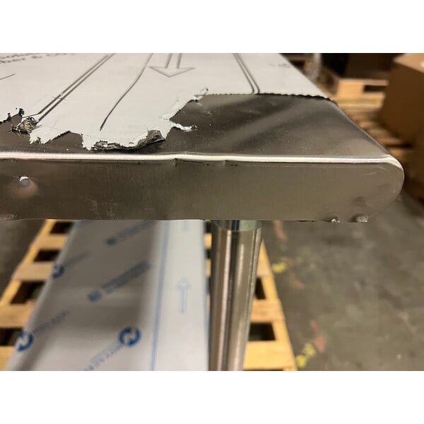 Scratch and Dent Eagle Group T2460SB 24" x 60" Stainless Steel Work Table with Stainless Steel Undershelf