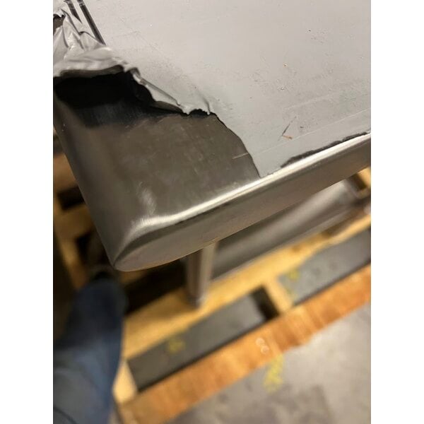 Scratch and Dent Eagle Group T2460SB 24" x 60" Stainless Steel Work Table with Stainless Steel Undershelf