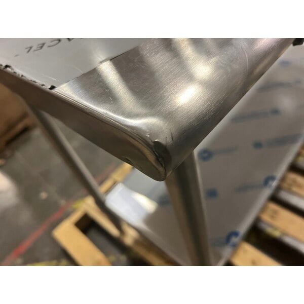 Scratch and Dent Eagle Group T2460SB 24" x 60" Stainless Steel Work Table with Stainless Steel Undershelf