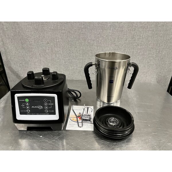 Scratch and Dent AvaMix BX1GRGT 3 3/4 hp 1 Gallon Stainless Steel Heavy Duty Commercial Food Blender with Timer - 120V