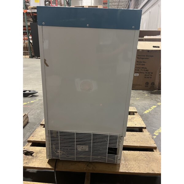 Scratch and Dent Summit Appliance ACR32G EQTemp ACR Series 3.17 Cu. Ft. White / Blue Compact Glass Door Reach-In Medical Refrigerator - 115V