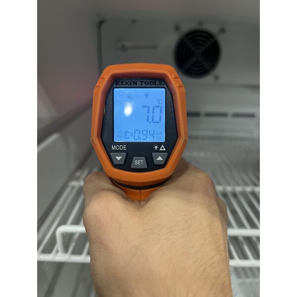 Scratch and Dent Summit Appliance ACR32G EQTemp ACR Series 3.17 Cu. Ft. White / Blue Compact Glass Door Reach-In Medical Refrigerator - 115V