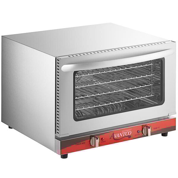 Scratch and Dent Avantco CO-16 Half Size Countertop Convection Oven, 1.5 Cu. Ft. - 120V, 1600W