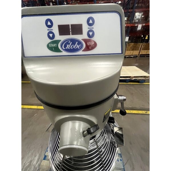 Scratch and Dent Globe SP60 60 Qt. Planetary Floor Mixer with Guard & Standard Accessories - 220V, 3 hp