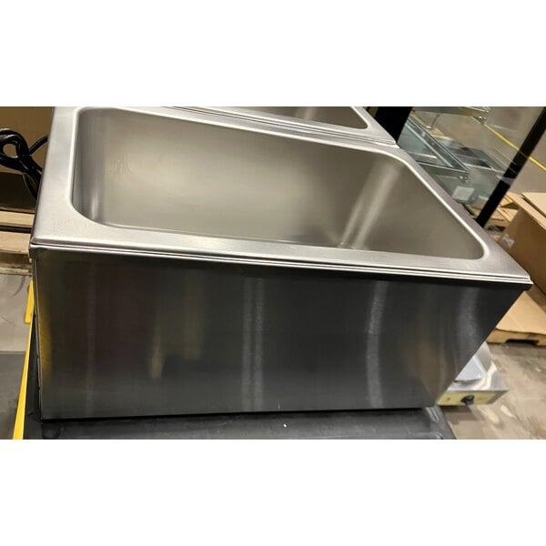 Scratch and Dent ServIt FW200D 12" x 20" Full Size Dual Well Electric Countertop Food Warmer with Digital Controls - 120V, 2000W